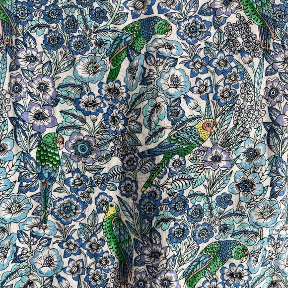 J.Jill Sz Lp or L reg. Pintucked Linen Blend Popover Split V Neck Blouse - Picture 3 of 9